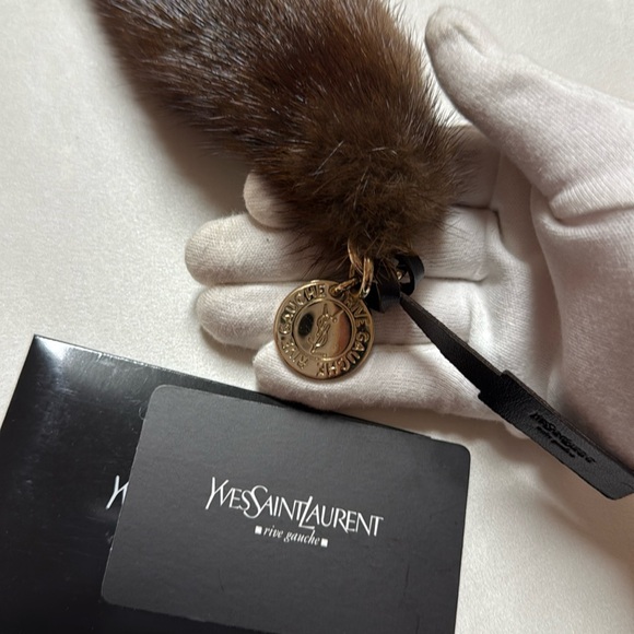 Yves Saint Laurent YSL Mink Fur Bracelet Bag Charm - Picture 9 of 11
